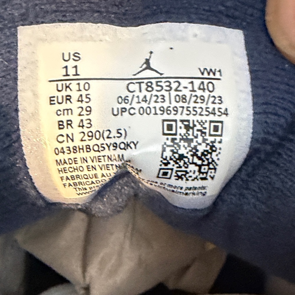 Air Jordan 3 Retro White/Midnight Navy size 11 Men’s NIB CT8532-140 - Picture 6 of 10